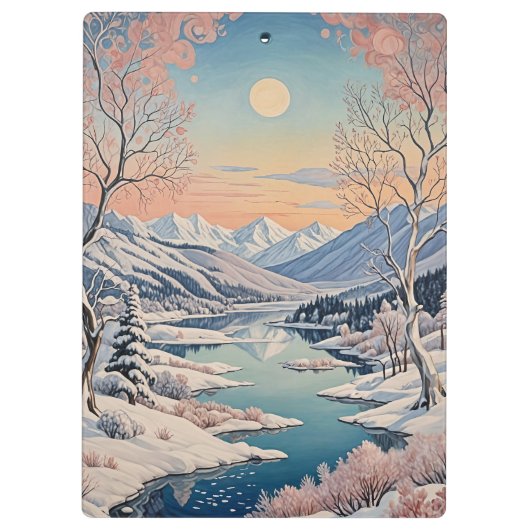 De rust van de winter klembord (Achterkant)