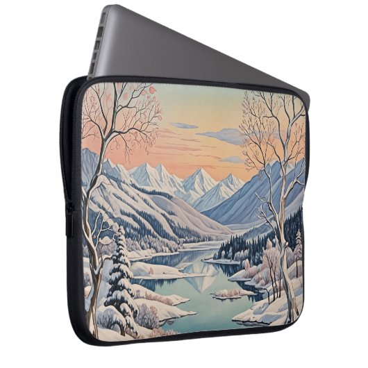 De rust van de winter laptop sleeve (Voorkant Rechts)