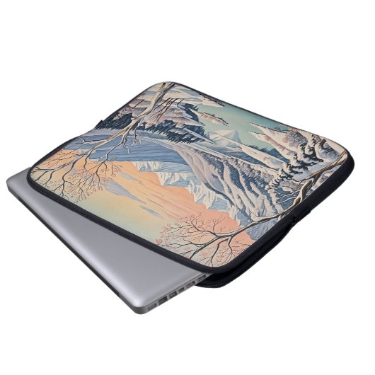 De rust van de winter laptop sleeve (Voorkant onderkant)