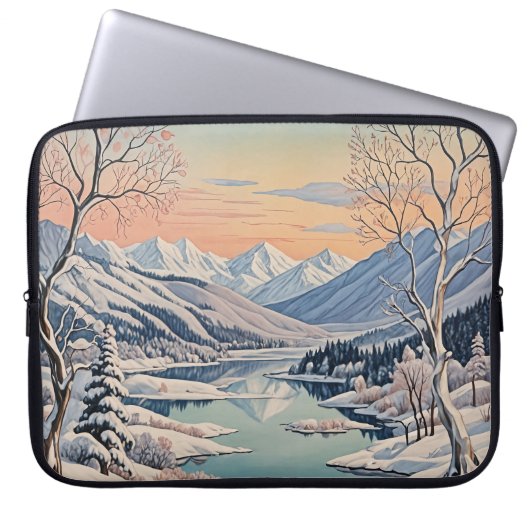 De rust van de winter laptop sleeve (Voorkant)