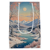 De rust van de winter medium cadeauzakje (Achterkant)