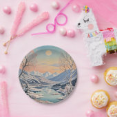 De rust van de winter papieren bordje (Feest)