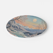 De rust van de winter papieren bordje (Gekanteld)