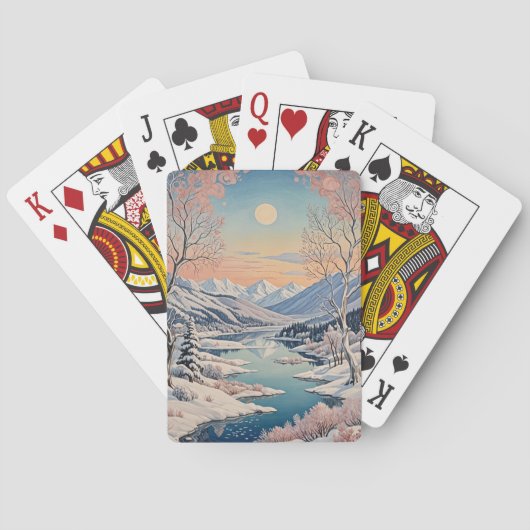 De rust van de winter pokerkaarten (Achterkant)