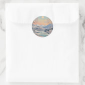 De rust van de winter ronde sticker (Tas)