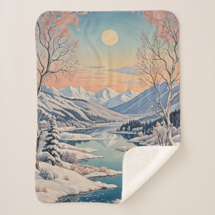 De rust van de winter sherpa deken