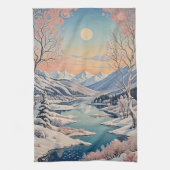 De rust van de winter theedoek (Verticaal)