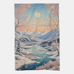 De rust van de winter theedoek