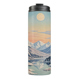 De rust van de winter thermosbeker