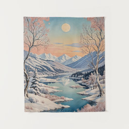 De rust van de winter wandkleed