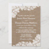 De Rustic Burlap & Vintage Witte Kant Collectie Kaart (Voorkant)