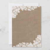 De Rustic Burlap & Vintage Witte Kant Collectie Kaart (Achterkant)