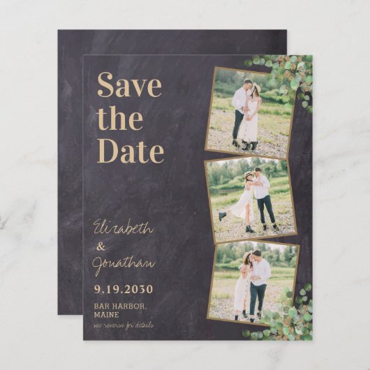 De Rustic Greenery de Code van QR van de Foto van (Voorkant / Achterkant)