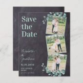 De Rustic Greenery QR de CodeFoto sparen de Datum (Voorkant / Achterkant)