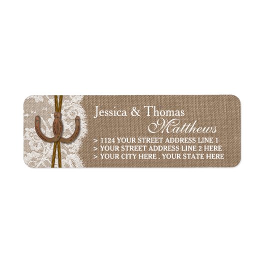 De Rustic Hoefijzer Wedding Collectie Labels (Voorkant)