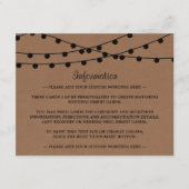 De Rustic Kraft Snaar Lichtjes Bruiloft Collectie Informatiekaartje (Voorkant)