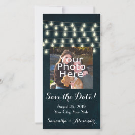 De  Rustic Lichten van het Koord sparen de Datum Save The Date