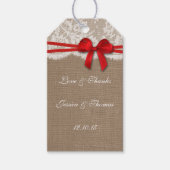 De Rustic Red Bow Collectie Labels Cadeaulabel (Voorkant)