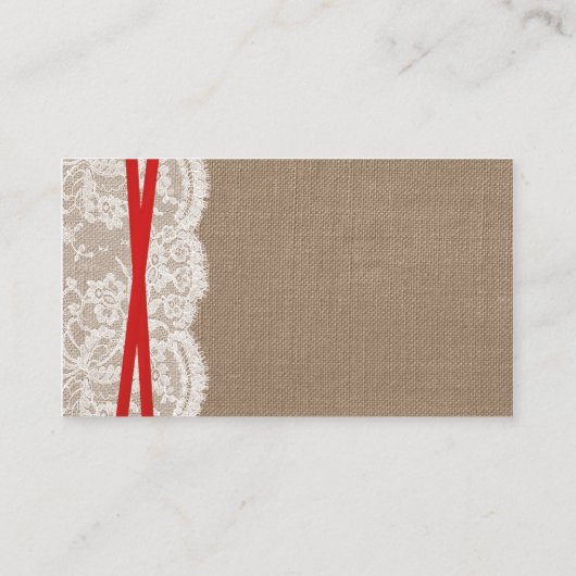 De Rustic Red Bow Wedding Collectie Website Kaart (Achterkant)