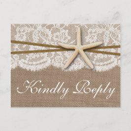 De Rustic Starfish Trouwcollectie RSVP Uitnodiging Briefkaart