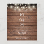 De Rustic van de begroting de Uitnodiging van het (Voorkant)