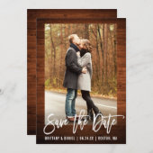 De Rustic van het Manuscript van de borstel Foto s Kaart (Voorkant / Achterkant)