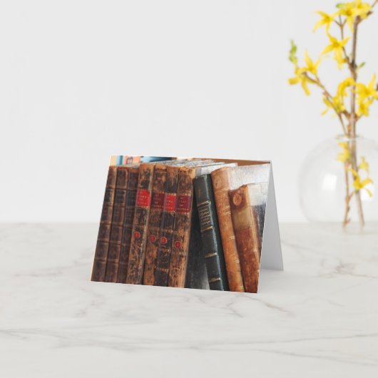 De rustieke Antiek Plank Lege Notecards van de Kaart (Gele Bloem)