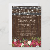 De rustieke BloemenPartij van Kerstmis Feestdagenkaart (Voorkant)