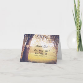 De rustieke Boom en het Houten Huwelijk van het Bedankkaart