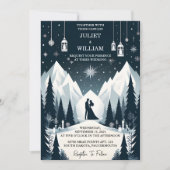 De rustieke bos sterren sneeuw heldere winter brui kaart (Voorkant)