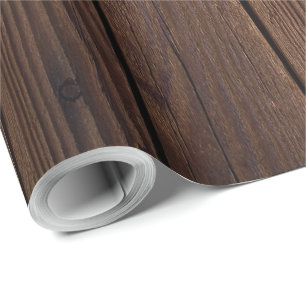 De rustieke Donkere Bruine Houten Houten Stijl van Cadeaupapier