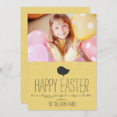 De rustieke Gele Kaart van Pasen van de Chevron (Voorkant / Achterkant)