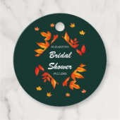 De rustieke herfstbladeren van Vrijgezellenfeest Bedankjes Labels (Voorkant)