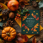 De rustieke herfstbladeren van Vrijgezellenfeest Kaart