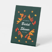 De rustieke herfstbladeren van Vrijgezellenfeest Reclamebord Met Voetstuk (Voorkant)