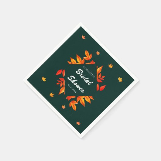 De rustieke herfstbladeren van Vrijgezellenfeest Servet (Hoek)