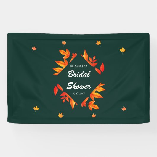 De rustieke herfstbladeren van Vrijgezellenfeest Spandoek (Horizontaal)