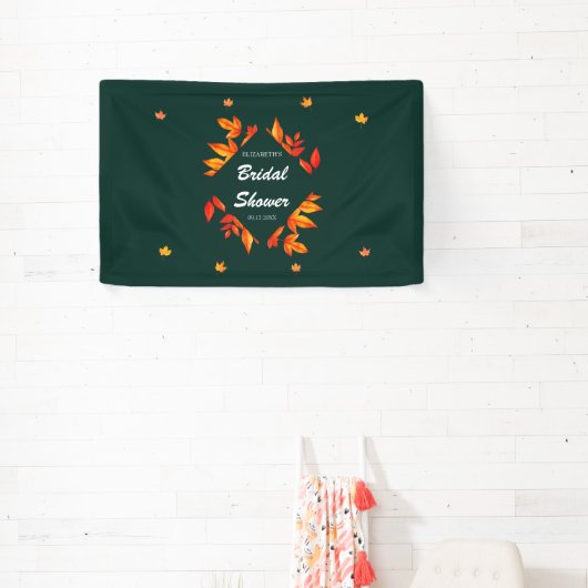 De rustieke herfstbladeren van Vrijgezellenfeest Spandoek (Insitu)