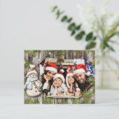 De rustieke Houten Foto van Kerstmis van het Lijst Briefkaart (Staand voorkant)