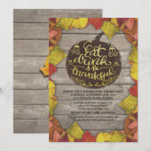 De rustieke Houten Partij van het Diner van de Kaart (Voorkant / Achterkant)