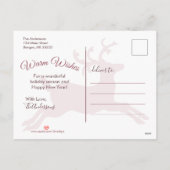 De rustieke Houten Rode Foto van de Familie van Feestdagenkaart (Achterkant)