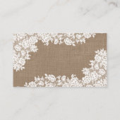 De Rustieke Jute & Antieke Witte Kant Collectie Plaatskaartje (Achterkant)