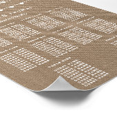 De Rustieke Jute Slingerlichten Bruiloftscollectie Poster (Hoek)
