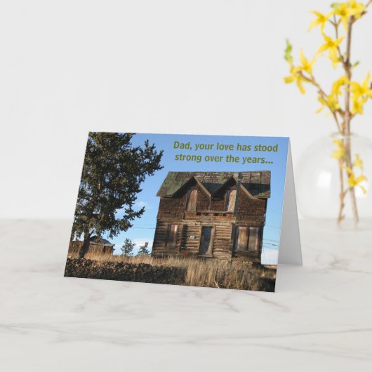 De rustieke Kaart van de Dag van de Papa van de (Gele Bloem)