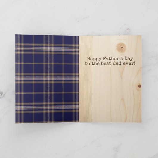 De rustieke Kaart van de Dag van de Vaders van het (Binnen)