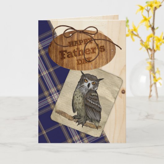 De rustieke Kaart van de Dag van de Vaders van het (Gele Bloem)