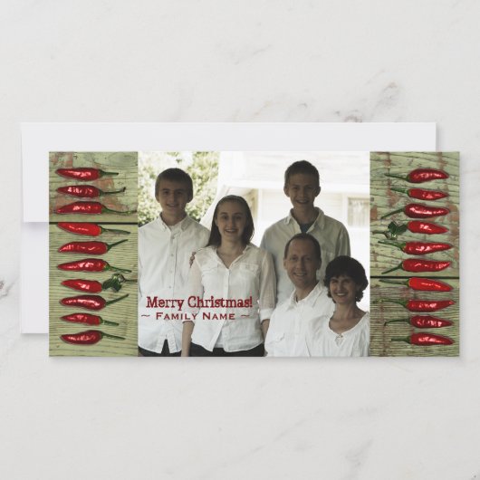 De rustieke Kerstkaart van de Foto van Spaanse (Voorkant)