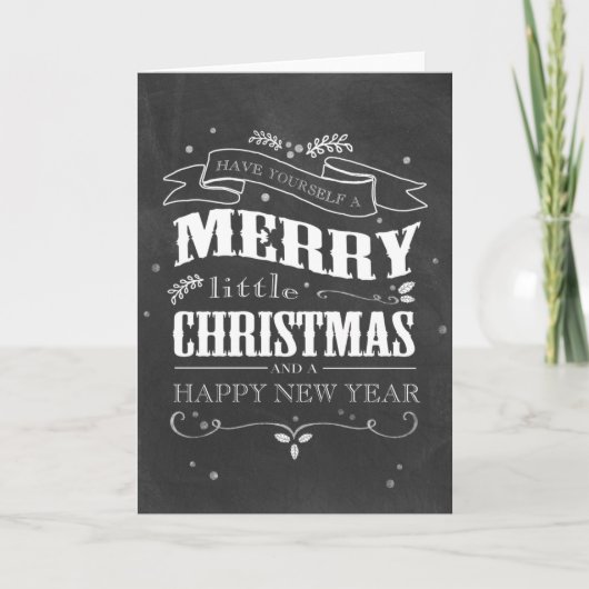 De rustieke Kerstkaart van het Bord Feestdagen Kaart (Voorkant)