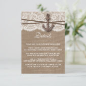 De Rustieke Nautische Anker Trouwcollectie Informatiekaartje (Staand voorkant)