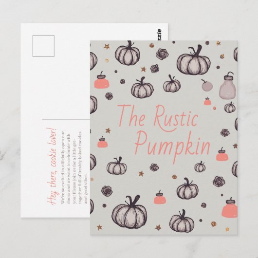 De rustieke pompoen briefkaart (Voorkant / Achterkant)